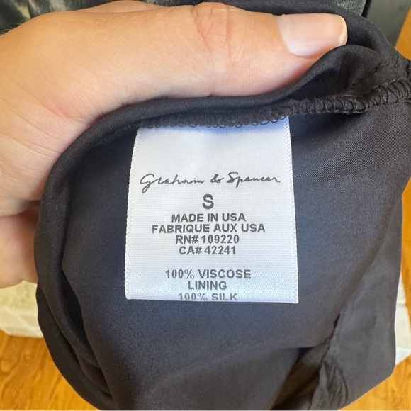 Graham & Spencer Black Silk Mini Dress Going out Party Dress Y2K Inspired - Picture 5 of 5